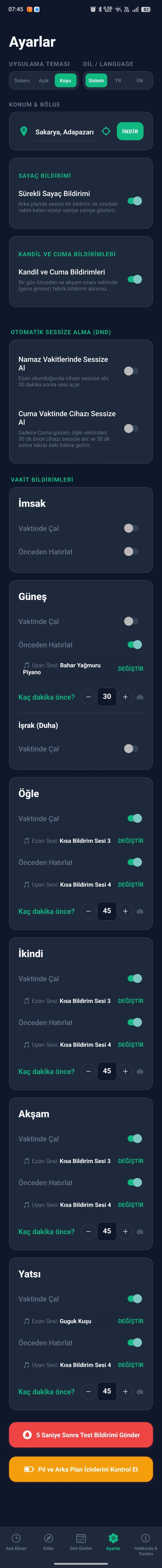 Ayarlar